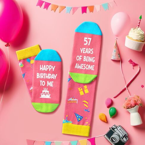 Zmart 55th Birthday Gifts Ideas for Women - Socks for 55 Year Olds, 55th Birthday Gifts for Her Him, Best Gifts for 55 Year Old Woman Man in Saudi Arabia
