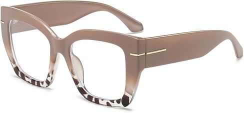 نظارات مربعة كبيرة الحجم للنساء، نظارات عصرية بإطار سميك أزرق فاتح، نظارات سوداء عصرية in Kuwait