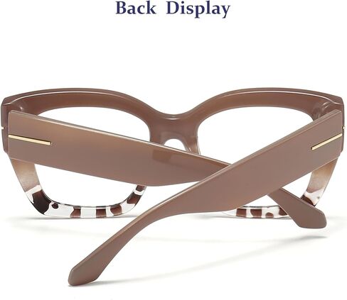 نظارات مربعة كبيرة الحجم للنساء، نظارات عصرية بإطار سميك أزرق فاتح، نظارات سوداء عصرية in Kuwait