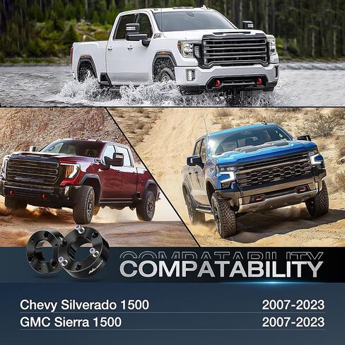 Nilight 2" Front Leveling Kit Compatible with Chevy Silverado 1500/GMC Sierra 1500 2007-2023,2 Inch Front Strut Spacers Leveling Kits 2011 2012 2013 2014 2015 2016 2017 2018 2019 2020 2021 2022 2023 in Saudi Arabia