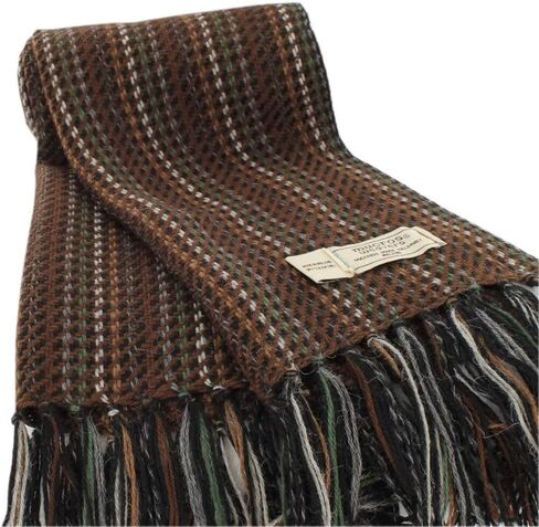 Mucros Weavers Classic Irish Wool Scarf – Natural Traditional Herringbone, Natural (Off White), One size in Kuwait