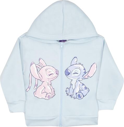 Disney Characters Minnie Mouse Daisy Duck Lilo & Stitch Girls Zip-Up Hoodie, Hooded Sweatshirt for Kids and Toddlers in Kuwait