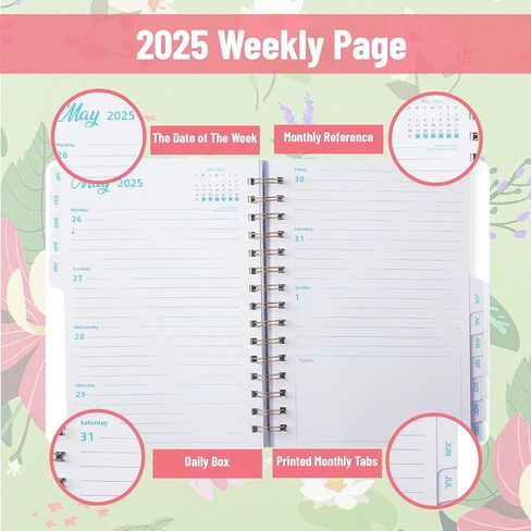 Mr. Pen- 2025 Planner, 6.4"x8.5", Blossom Pink, 2025 Planner Weekly and Monthly, 2025 Weekly Planner 2025, 2025 Monthly Planner 2025 Calendar Monthly Planner 2025, 2025 Calendar Planner 2025 in Saudi Arabia