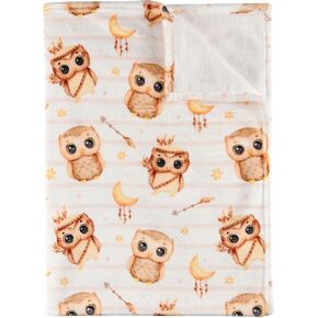 Baby Blanket for Boys Girls Newborn Super Soft Fleece Flannel Blanket Lightweight Receiving Blankets for Toddler Infant Nursery Bed Blanket (Flower Owl, 40'' x 30'')