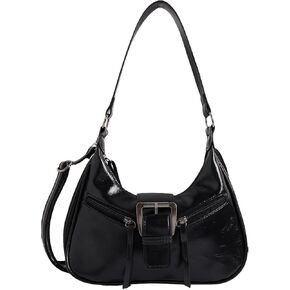 Verdusa Women's Vintage PU Leather Shoulder Bag Zipper Underarm Bags