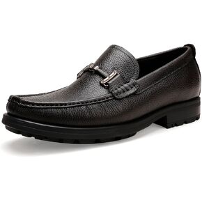 Casual Dress Shoes for Men, Premium Formal Buckle Dress Loafers Business Slip-on Penny Loafer for Mens