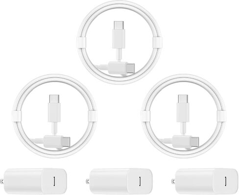4Pack iPhone 12 13 14 Fast Charger,[MFi Certified] 20W Rapid USB C Wall Charger Block Adapter with 6.6FT Long USB-C to Lightning Data Sync Fast Charging Cord for iPhone14 13 12 11 Pro Max Xs Xr X 8 in Saudi Arabia