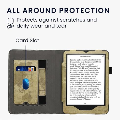 kwmobile Case Compatible with Amazon Kindle Paperwhite (10. Gen - 2018) Case - Cover for eReader with Magnetic Closure - Grey in Saudi Arabia