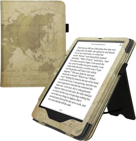 kwmobile Case Compatible with Amazon Kindle Paperwhite (10. Gen - 2018) Case - Cover for eReader with Magnetic Closure - Grey in Saudi Arabia