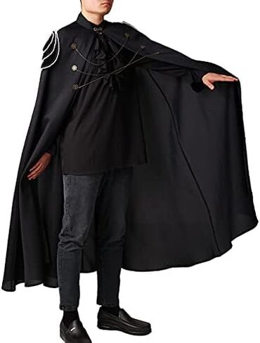 COSDREAMER Men Costume Cloak Witch Cloak Renaissance Medieval Cape in Kuwait
