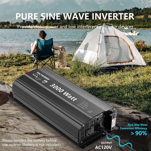 VOLTWORKS 2 AWG Gauge Red + Black Pure Copper Battery Inverter Cables Solar, RV, Car, Boat 1ft 3/8 in Lugs in Saudi Arabia