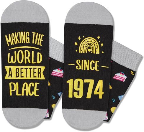 HAPPYPOP 60th Birthday Socks Gifts Ideas - 1964 Birthday Gifts for Middly-Aged Men, Best Gifts for 60 Year Old Parents with Greeting Card in Saudi Arabia