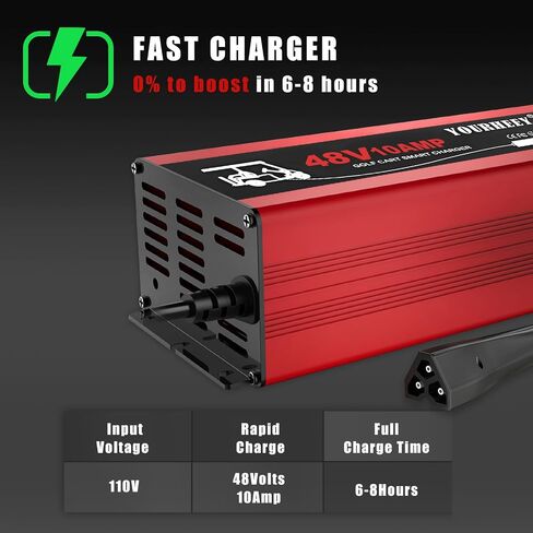 48 Volt Golf Cart Battery Charger for Club Car DS&Precedent, 15 Amp Smart Trickle Charge,Replace Club Car Charger 48 Volt, 4-6H Full Charge Portable Golf Cart Charger for Lead Acid Battery, 4Lbs in Saudi Arabia
