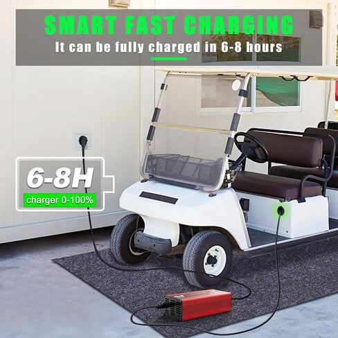 48 Volt Golf Cart Battery Charger for Club Car DS&Precedent, 15 Amp Smart Trickle Charge,Replace Club Car Charger 48 Volt, 4-6H Full Charge Portable Golf Cart Charger for Lead Acid Battery, 4Lbs in Saudi Arabia