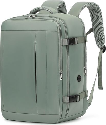 Travel Laptop Backpack, Carry on Backpack, 15.6 Inch Durable Business Work Bag with USB Port, Water Resistant Rucksack Book Computer Bag Gifts for Women Men, Black in Saudi Arabia
