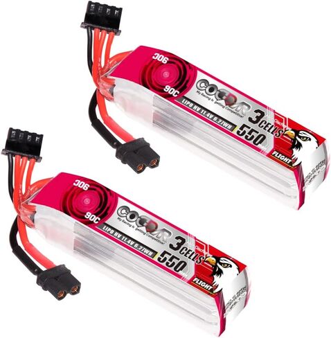 2 Packs CODDAR 350mAh 3S 11.4V 90C HV LiPo Battery with XT30 Connector for RC Racing Drone FPV Quads Quadcoper (CD3S35090HV) in Saudi Arabia