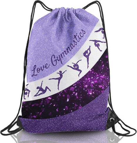 Gymnastics Drawstring Bag Gymnastics Backpack Gymnastics Party Favor Bag Team Gifts Bag (Red,1Pcs) in Saudi Arabia