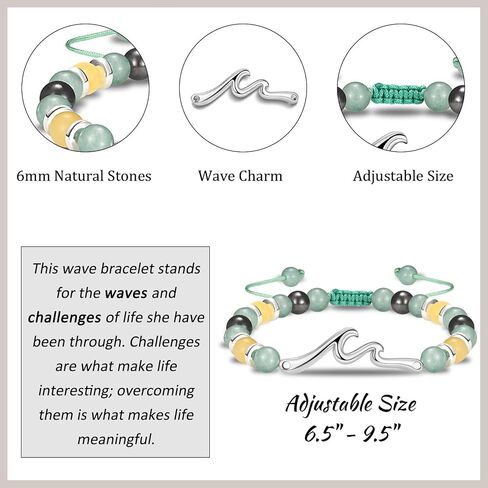 Inspirational Gifts for Women, Wave Inspirational Bracelet, Get Well Gifts, Thinking of You Gifts, Cheer Up Encouragement Gifts for Women Friends Sister - Life is Tough But So are You in Saudi Arabia