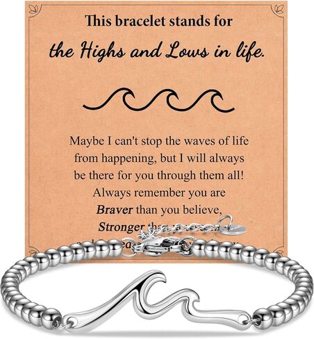 Inspirational Gifts for Women, Wave Inspirational Bracelet, Get Well Gifts, Thinking of You Gifts, Cheer Up Encouragement Gifts for Women Friends Sister - Life is Tough But So are You in Saudi Arabia