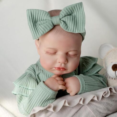 Jirachi Realistic Reborn Baby Dolls Girl, 18-inch Sleeping Lifelike Reborn Baby Dolls Soft Body Cute Newborn Baby Doll with Toy Accessories Gift for Kids Age 3 in Kuwait