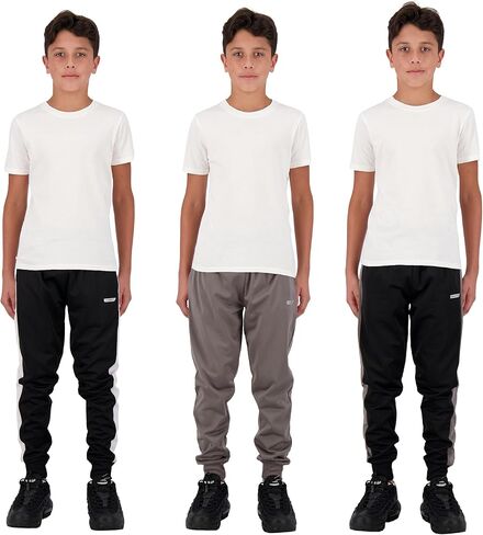 Hind Boys Sweatpants 3 Pack Athletic Fleece and Tricot Boys Jogger Pants with Pockets | Boys Clothes in Kuwait