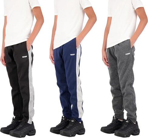 Hind Boys Sweatpants 3 Pack Athletic Fleece and Tricot Boys Jogger Pants with Pockets | Boys Clothes in Kuwait