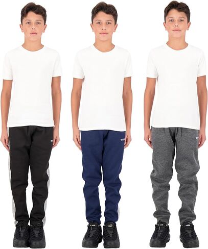 Hind Boys Sweatpants 3 Pack Athletic Fleece and Tricot Boys Jogger Pants with Pockets | Boys Clothes in Kuwait