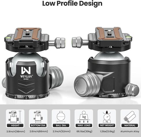 GX6 Carbon Fiber Tripod for Camera, External Center Column Compact Design, 10-Layer Carbon Fiber Tube, 29mm Professional Tripod Tube, Travel Tripod for Camcorder Telephoto Lens in Kuwait