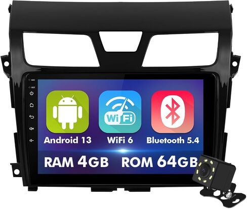 10.1 Inch WiFi 6 IPS Touchscreen Android 12 Bluetooth 5.4 Car Stereo for Nissan Altima with Wireless CarPlay & Android Auto 2+32GB Car Radio, Support GPS, FM Radio, Backup Camera, SWC,Dual USB in Kuwait
