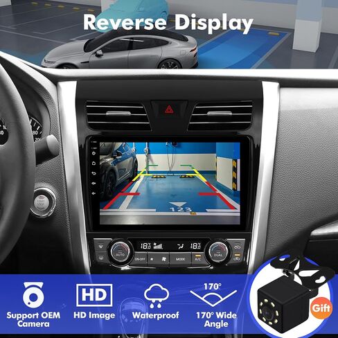 10.1 Inch WiFi 6 IPS Touchscreen Android 12 Bluetooth 5.4 Car Stereo for Nissan Altima with Wireless CarPlay & Android Auto 2+32GB Car Radio, Support GPS, FM Radio, Backup Camera, SWC,Dual USB in Kuwait