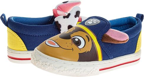 أحذية رياضية قماشية منخفضة من Paw Patrol للأولاد - حذاء Chase and Marshall Laceless Slipon منخفض من الأعلى للأطفال - أزرق/أحمر (الأطفال الصغار/الأطفال الصغار) in Saudi Arabia