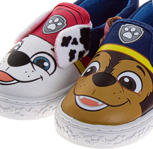 أحذية رياضية قماشية منخفضة من Paw Patrol للأولاد - حذاء Chase and Marshall Laceless Slipon منخفض من الأعلى للأطفال - أزرق/أحمر (الأطفال الصغار/الأطفال الصغار) in Saudi Arabia