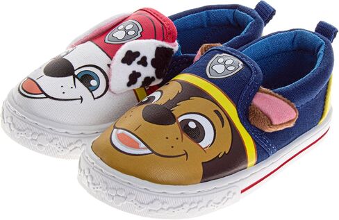 أحذية رياضية قماشية منخفضة من Paw Patrol للأولاد - حذاء Chase and Marshall Laceless Slipon منخفض من الأعلى للأطفال - أزرق/أحمر (الأطفال الصغار/الأطفال الصغار) in Saudi Arabia