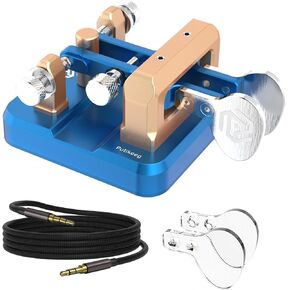 CW مفتاح مورس مفتاح مورس تلغراف مفتاح مورس رمز سبائك الألومنيوم CW مفتاح مورس قاعدة مربعة الشكل رمادي in Kuwait