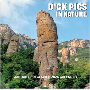 Gag Gifts - 2025 Wall Calendar, White Elephants Natures's Butts, 2025 Calendar with Thick Paper, 8.5" x 11", Jan.2025 - Dec.2025, 12 Monthly Calendar Planner, Wall Calendar 2025, Funny Calendar for Family, Friends