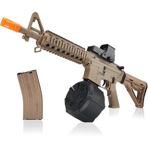 BIU BLASTER Gel Ball Blaster 280+ FPS,100+ Ft Range Full Size Splatter Ball Blaster 1500+ Capacity Drum 7.4v 1200mAh Battery Electric Automatic Splat Blaster for Ages 14+ Years Outdoor Game Toy