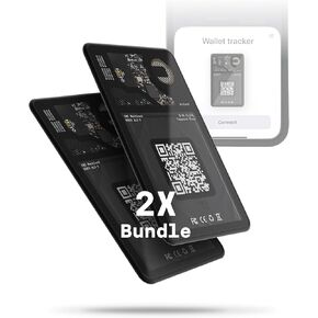 جهاز تعقب محفظة Aircard المربعة - مكتشف محفظة بلوتوث (4 عبوات) ابحث عن شبكتي متوافق مع ميزة بطاقة العمل NFC/QR Code in Kuwait