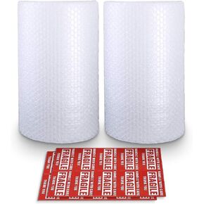 Bubble Cushioning Wrap Rolls, 3/16" x 12" x 36' ft Total, Perforated Every 12" for Packaging, Shipping, Mailing in Saudi Arabia