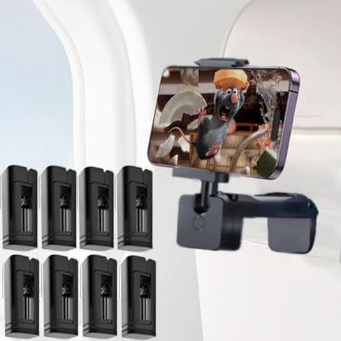 10 PACK Airplane Phone Holder for iPhone Samsung and other Phones Travel Essentials Accessories Cruise car Mount Cell Stand air Plane Table seat Desk clip Flight Vacation Universal Size Hands Free in Saudi Arabia