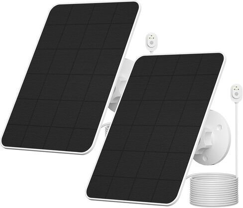Solar Panel Charger Compatible with Arlo Pro 3/Pro 4/Pro 5S/Pro 3 Floodlight/Ultra/Ultra2 Camera,5V 4W Solar Panels Charging,IP66 Weatherproof,w/9.8ft Charging Cable,Adjustable Wall Mount(1 Pack) in Saudi Arabia