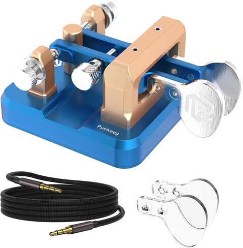 CW مفتاح مورس مفتاح مورس تلغراف مفتاح مورس رمز سبائك الألومنيوم CW مفتاح مورس قاعدة مربعة الشكل رمادي in Kuwait