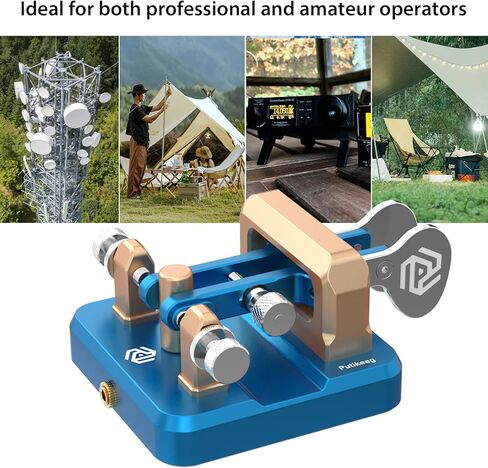 CW مفتاح مورس مفتاح مورس تلغراف مفتاح مورس رمز سبائك الألومنيوم CW مفتاح مورس قاعدة مربعة الشكل رمادي in Kuwait