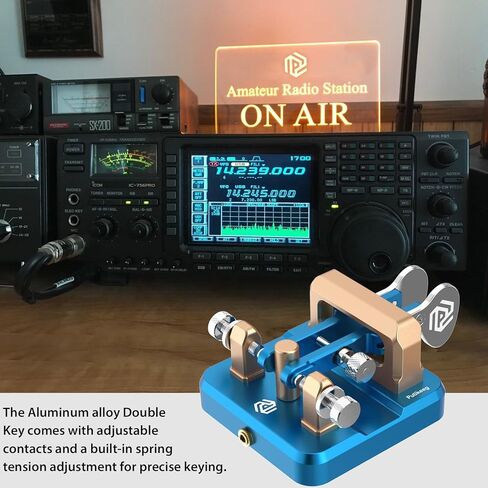 CW مفتاح مورس مفتاح مورس تلغراف مفتاح مورس رمز سبائك الألومنيوم CW مفتاح مورس قاعدة مربعة الشكل رمادي in Kuwait