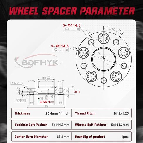 BDFHYK 6x139.7mm Wheel Spacers 1 inch Hubcentric Wheel Spacer Compatible with 4Runner Tacoma Tundra FJ Cruiser GX460 Land Cruiser, Forged 6 Lug Wheel Adapters M12x1.5 & 108 mm Hub Bore, Set of 4 in Saudi Arabia