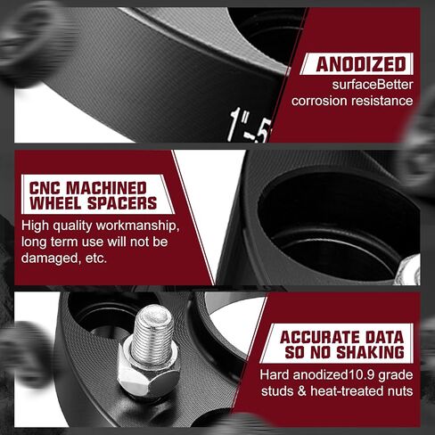BDFHYK 6x139.7mm Wheel Spacers 1 inch Hubcentric Wheel Spacer Compatible with 4Runner Tacoma Tundra FJ Cruiser GX460 Land Cruiser, Forged 6 Lug Wheel Adapters M12x1.5 & 108 mm Hub Bore, Set of 4 in Saudi Arabia