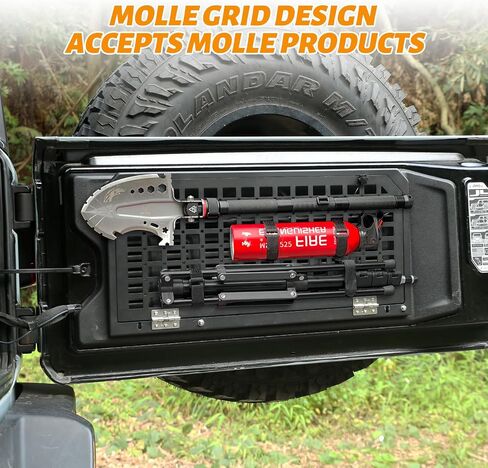 MAIKER Tailgate Table for Jeep Tailgate MOLLE Panel for 2007-2024 Jeep Wrangler JK JKU JL JLU Foldable Cargo Shelf Aluminum Alloy Storage Shelf (Not Fit JK Models with Stock Subwoofer) in Saudi Arabia