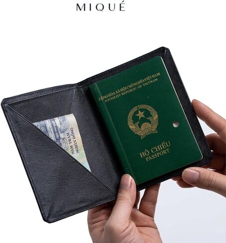 JENOSS Pilot Leather Travel Wallet, Passport Holder, Full Grain Saffiano Leather Cover Case with RFID Blocking for Men and Women, Handcrafted, Leather Bifold Quick Access Cash Slot Large Capacity in Saudi Arabia