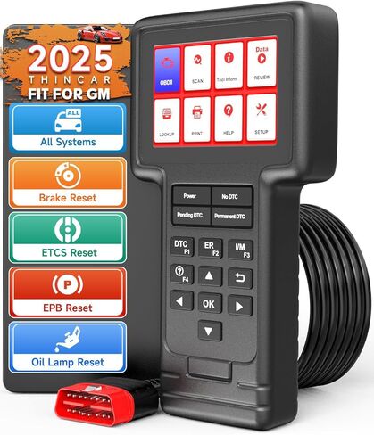 أداة المسح التشخيصي ThinkScan Obd2 متوافقة مع GM، قارئ رمز السيارة SAS ETS EPB خدمة إعادة ضبط ضوء الزيت لمركبات GM بعد عام 1996 (لبويك/شيفروليه/كاديلاك/جي إم سي)، تحديث مجاني مدى الحياة in Kuwait