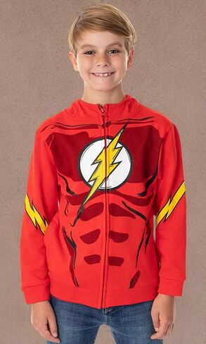 DC Comics The Flash Boy's Muscle Costume Design Full Zip Hoodie Sweatshirt in Saudi Arabia