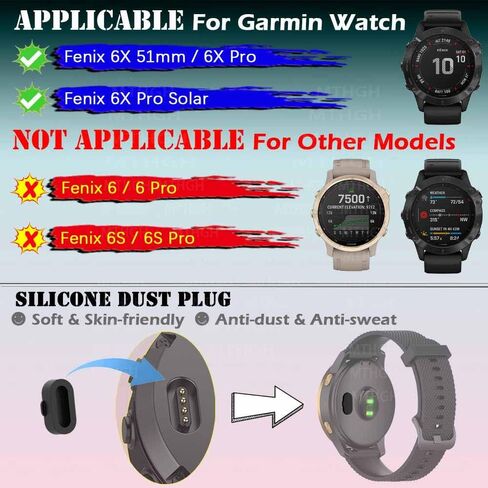 واقي شاشة MTHGH لساعة Garmin fenix 6S/ 6S Pro/ 6S Sapphire GPS الذكية [4 قطع] + 5 مقابس مضادة للغبار، غطاء حماية رفيع للغاية من الزجاج المقسى 9H مضاد للخدش in Kuwait